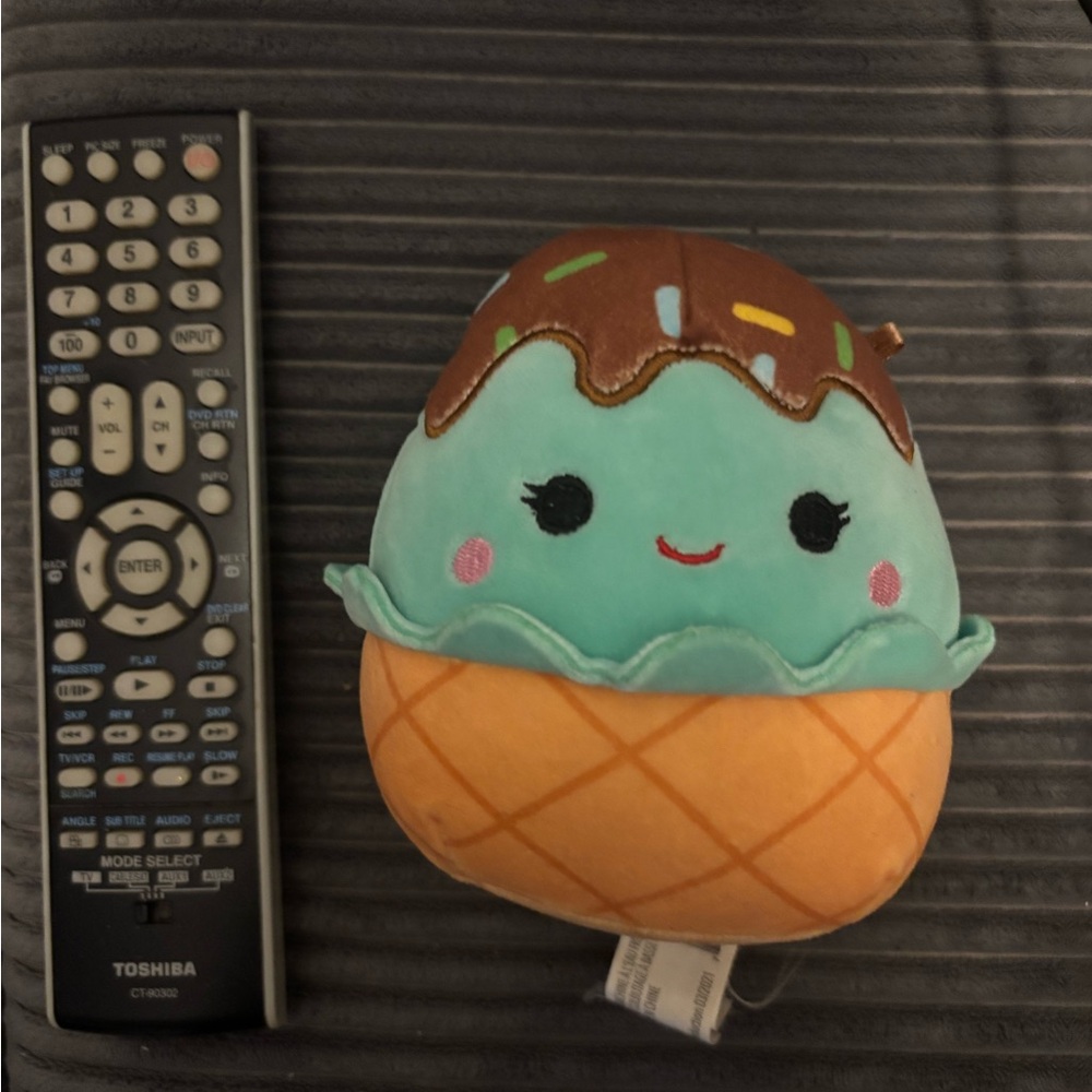 Squishmallows Mint and Orange Ice Cream Cone Plush